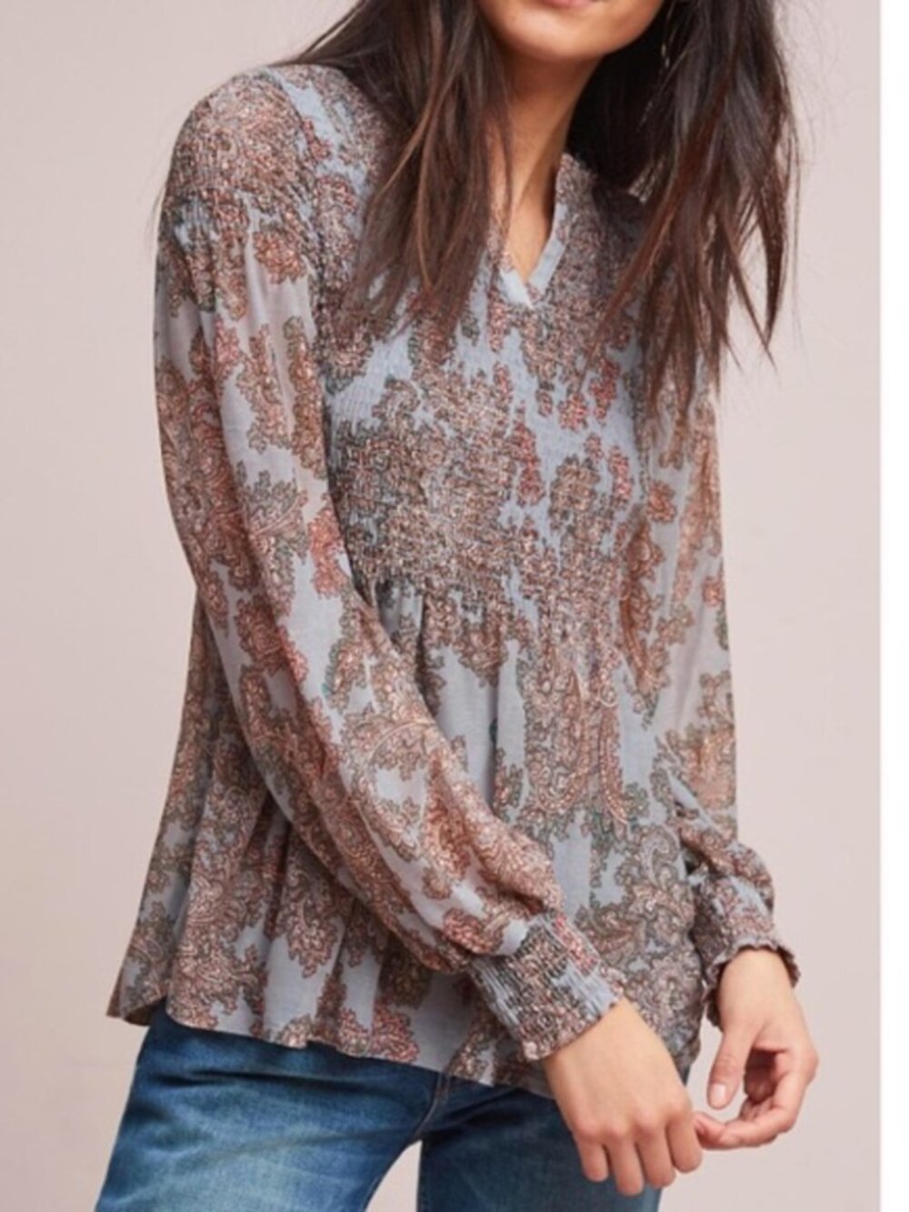 Anthropologie Akemi + Kin Boho Peasant Blouse